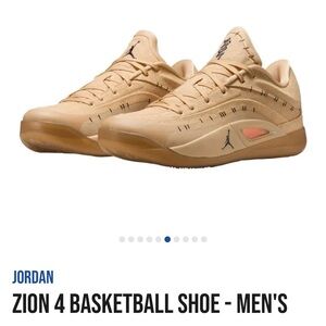 Nike Jordan Zion 4 in sesame/black